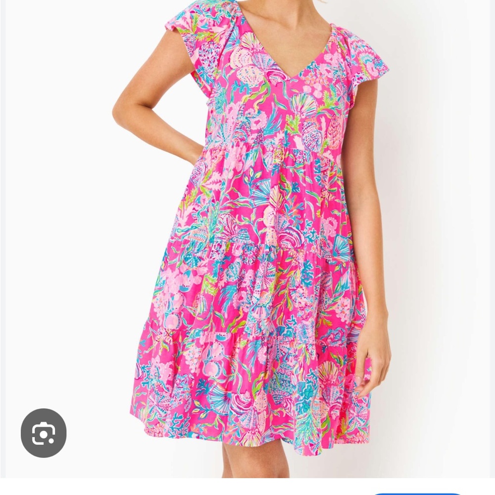 NWOT Lilly Pultizer Kawai Swing Vibrant Pink Floral Dress * Pink Isle* Vibrant